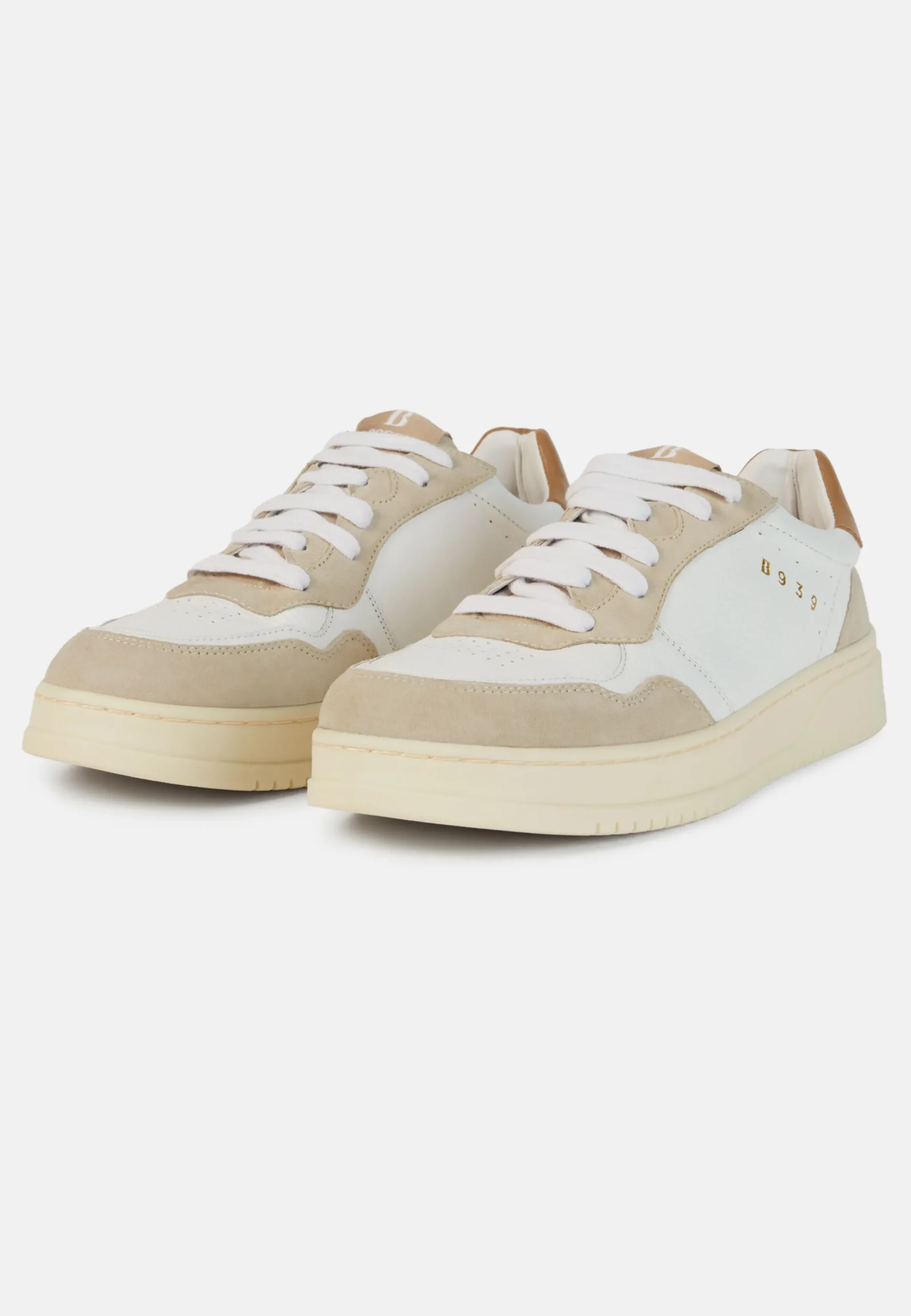 Sneakers In Pelle Bottalata Bianche