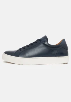 Sneakers Navy In Pelle