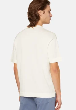 T-Shirt Di Maglia Sabbia In Cotone Pima
