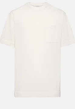 T-Shirt Di Maglia Sabbia In Cotone Pima