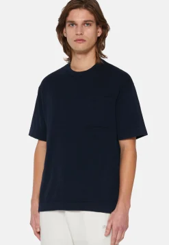 T-Shirt Di Maglia Sabbia In Cotone Pima