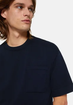 T-Shirt Di Maglia Sabbia In Cotone Pima