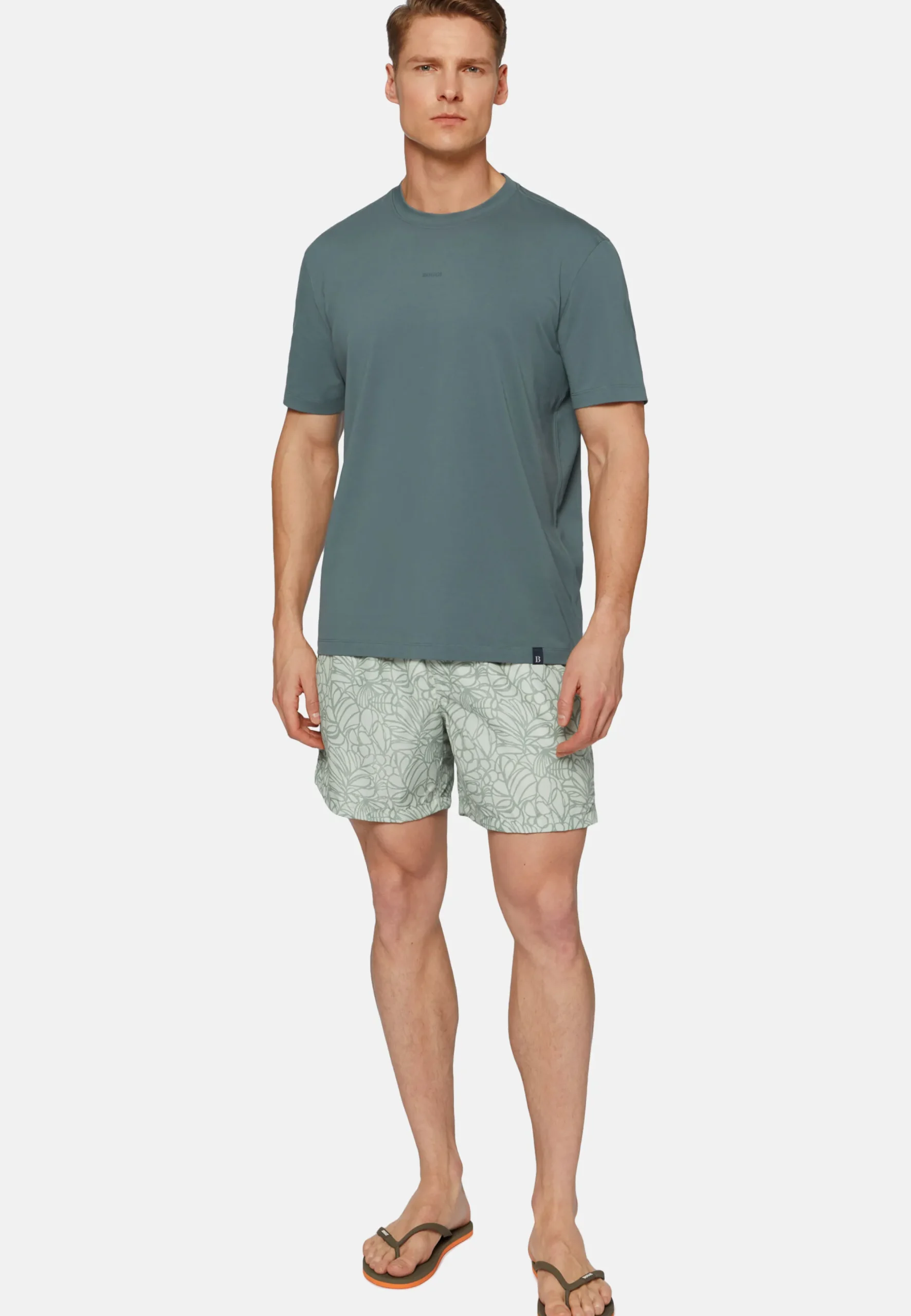 T-Shirt In Cotone Supima Elasticizzato