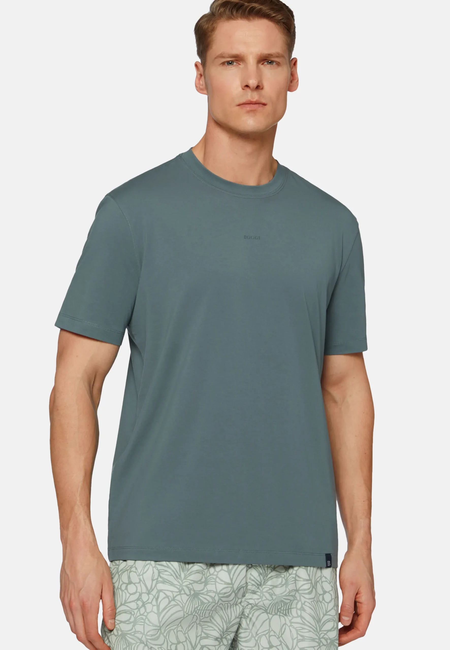T-Shirt In Cotone Supima Elasticizzato