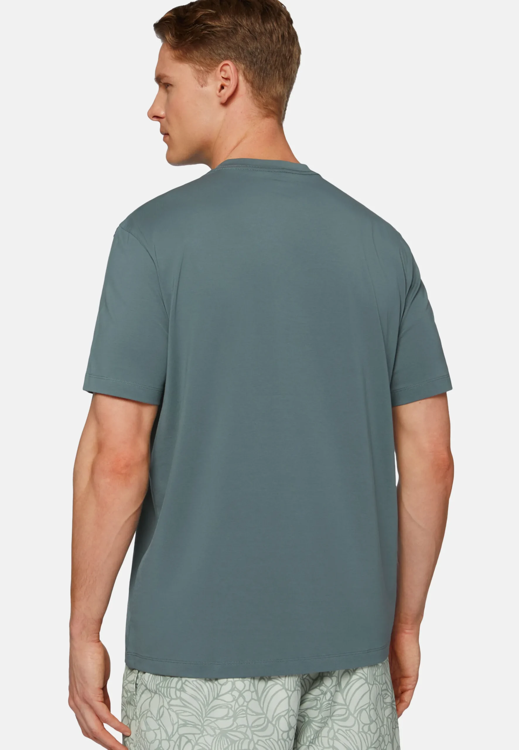 T-Shirt In Cotone Supima Elasticizzato