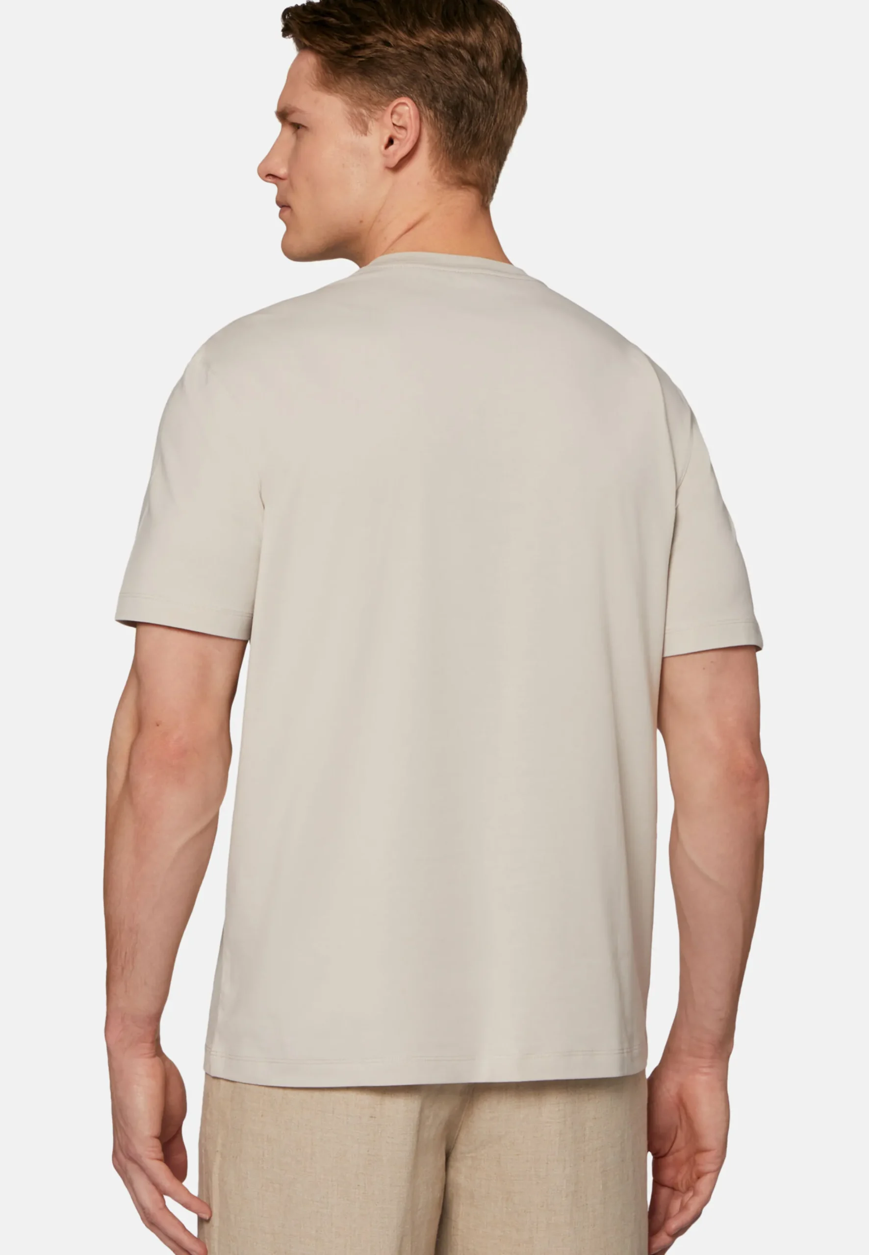 T-Shirt In Cotone Supima Elasticizzato