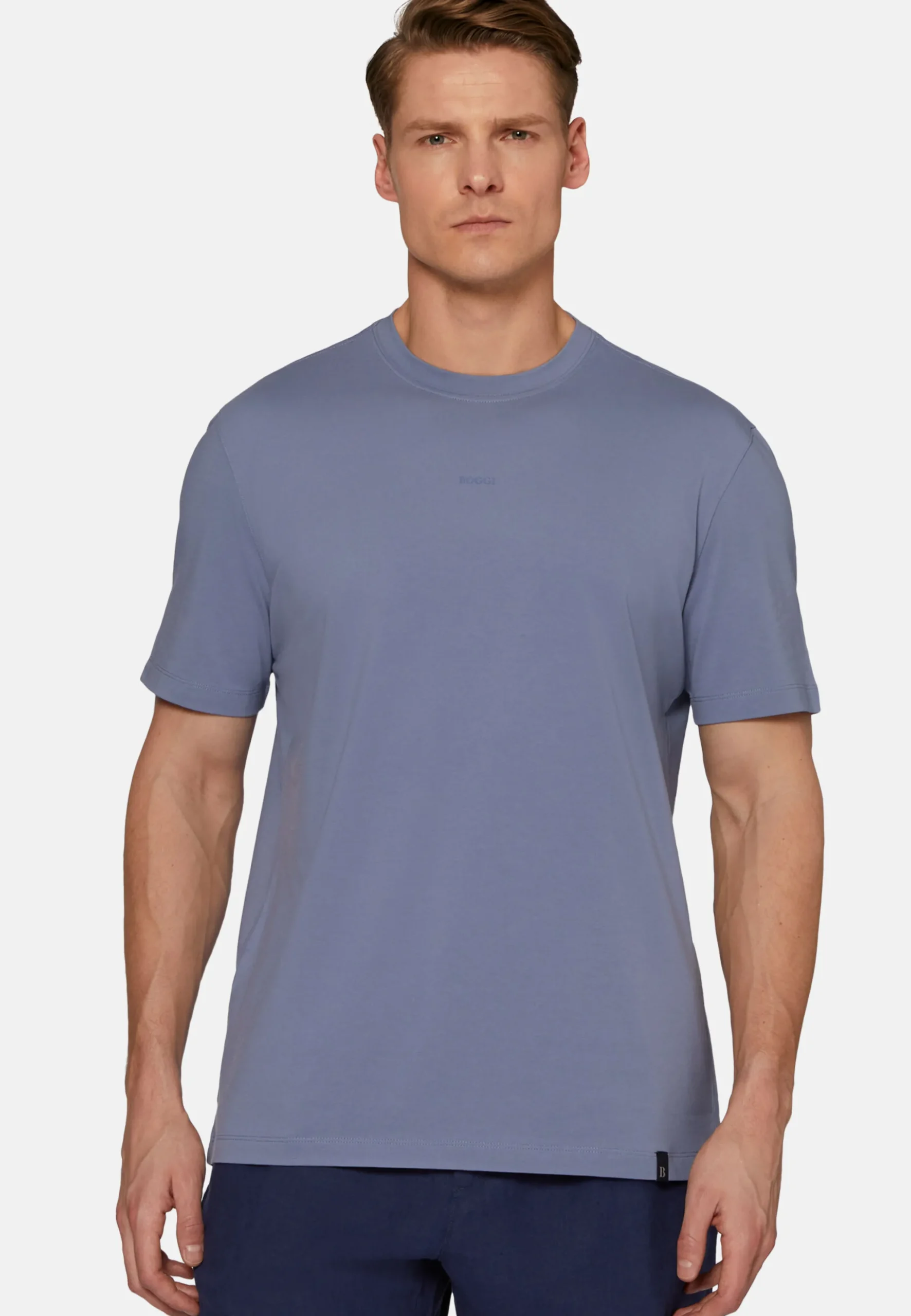 T-Shirt In Cotone Supima Elasticizzato