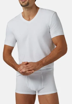 T-shirt In Jersey Di Cotone Elasticizzato
