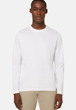 T-shirt In Jersey Di Cotone Pima Maniche Lunghe