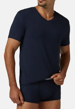 T-shirt In Jersey Di Cotone Elasticizzato