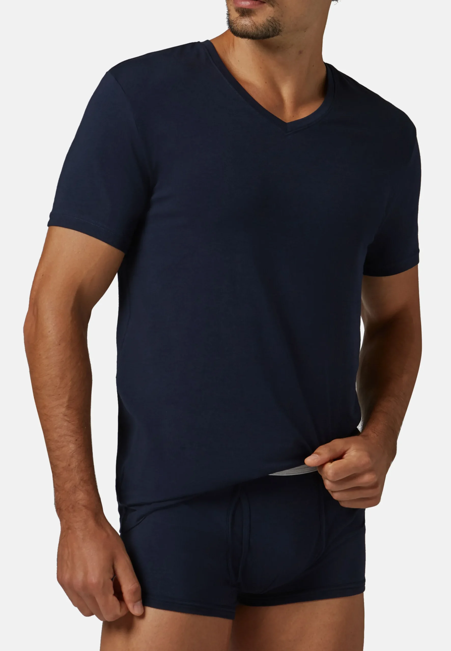 T-shirt In Jersey Di Cotone Elasticizzato