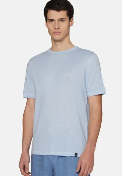 T-Shirt In Jersey Di Lino Stretch Elasticizzato