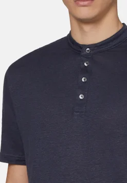 T-Shirt In Jersey Di Lino Stretch Elasticizzato